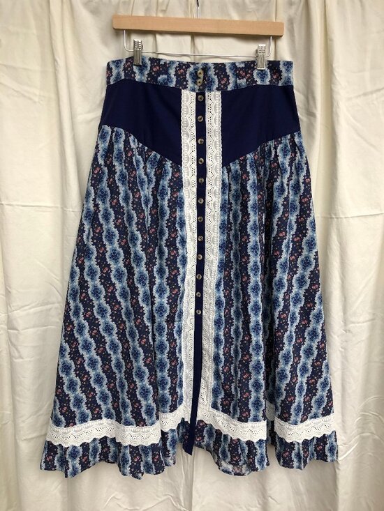 Handmade Dresses & Skirts - Handmade Gunne Sax Style Maxi Skirt 100% Cotton